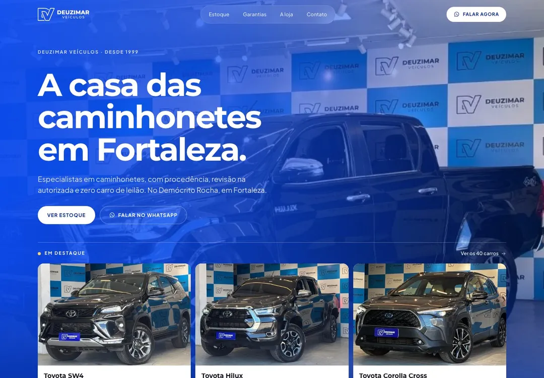 Prévia do layout Vitrine